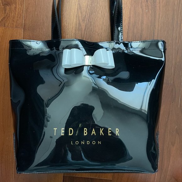not for sale Ted Baker Black Solid and bow Small Plastic Tote - Picture 8 of 13